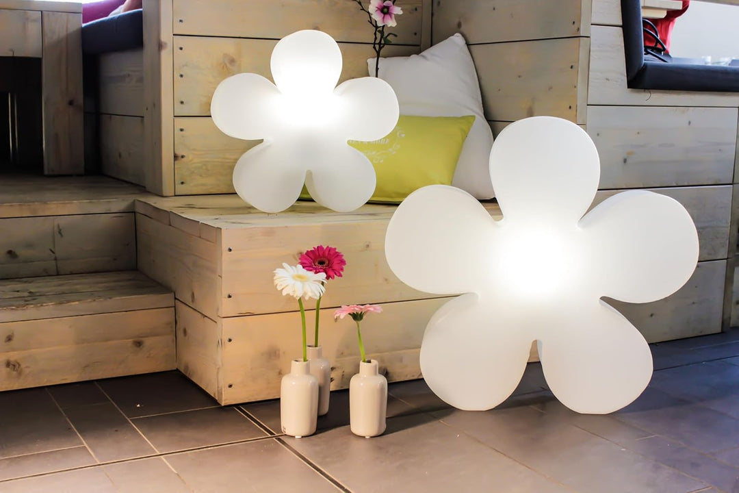 8 seasons design Shining Flower Deko-Lampe Blume Ø 60cm (Weiss), E27 Fassung inkl. Leuchtmittel in w