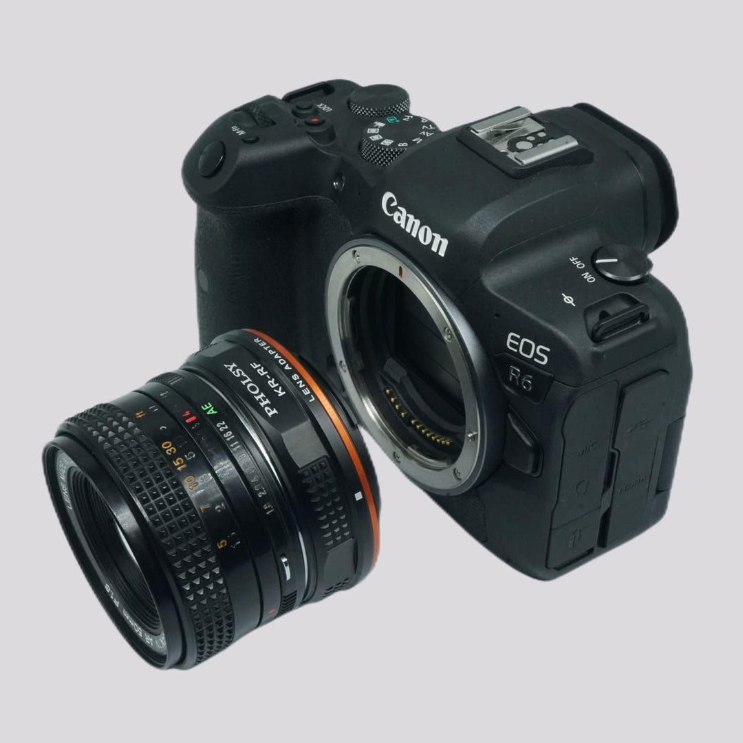 PHOLSY Objektivadapter Manueller Fokus Kompatibel mit Konica AR Mount Objektiv auf Canon EOS RF Moun