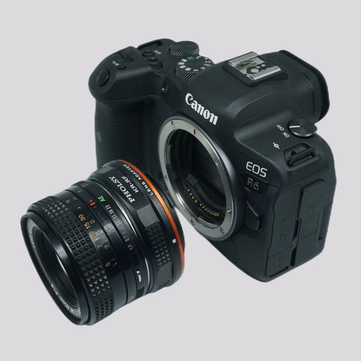 PHOLSY Objektivadapter Manueller Fokus Kompatibel mit Konica AR Mount Objektiv auf Canon EOS RF Moun