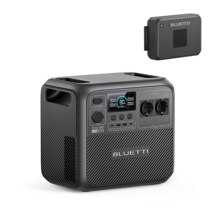 BLUETTI Elite 200 V2 Tragbare Powerstation & Charger 2 (separat lieferbar), 2073,6Wh Backup mit 2 26