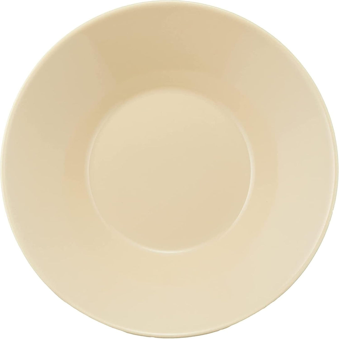 Iittala Teema Tiefer Teller aus Porzellan in der Farbe Leinen mit einem Durchmesser von 21 cm, Masse