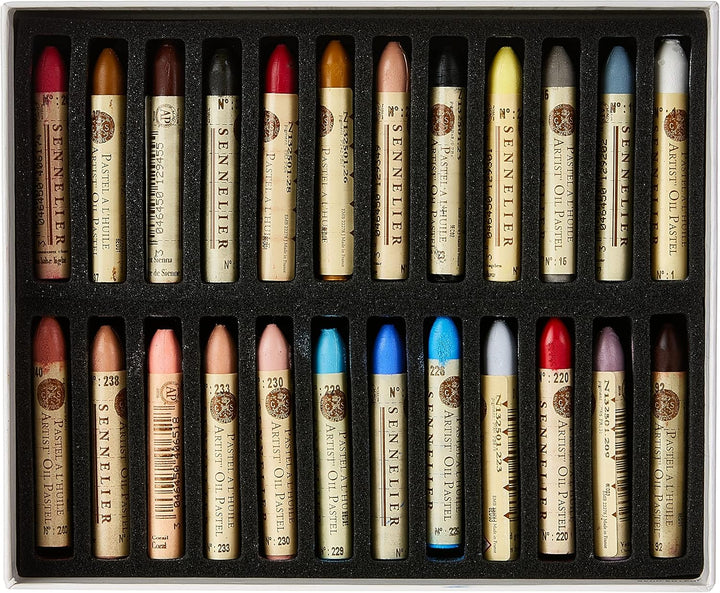 SENNELIER Kartonöl Pastell Set, 24 Stück, Hochformat 24 stück (1er Pack) Porträt, 24 stück (1er Pack
