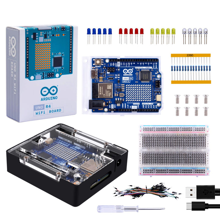 GeeekPi Studenten-Starter-Kit für Arduino UNO R4 WiFi mit offizieller UNO R4 WiFi-Karte, Metallgehäu