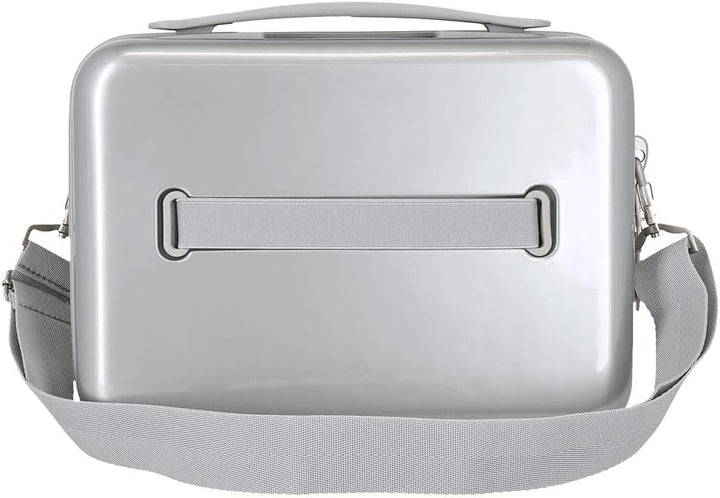 Disney Mickey 101 Anpassbarer Kulturbeutel mit grauem Schultergurt 29 x 21 x 15 cm starres ABS 9,14