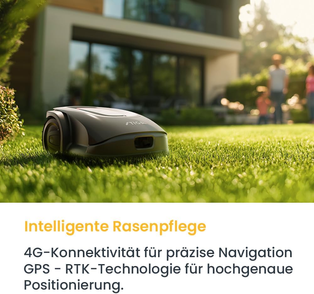 STIGA A 8 - Autonomer Mähroboter, kabellos, AGS & GPS-RTK Navigation, bis zu 800 m², App-gesteuert,