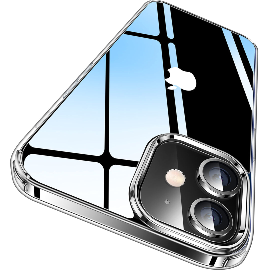 CASEKOO Crystal Clear für iPhone 12 Hülle, iPhone 12 Pro Hülle, [Nie Vergilbung] [Unzerstörbarer Mil