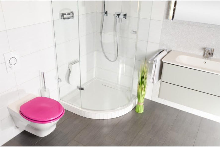 Sanilo WC Sitz mit Absenkautomatik & Schnellverschluss, Toilettendeckel per Knopfdruck abnehmbar, ei