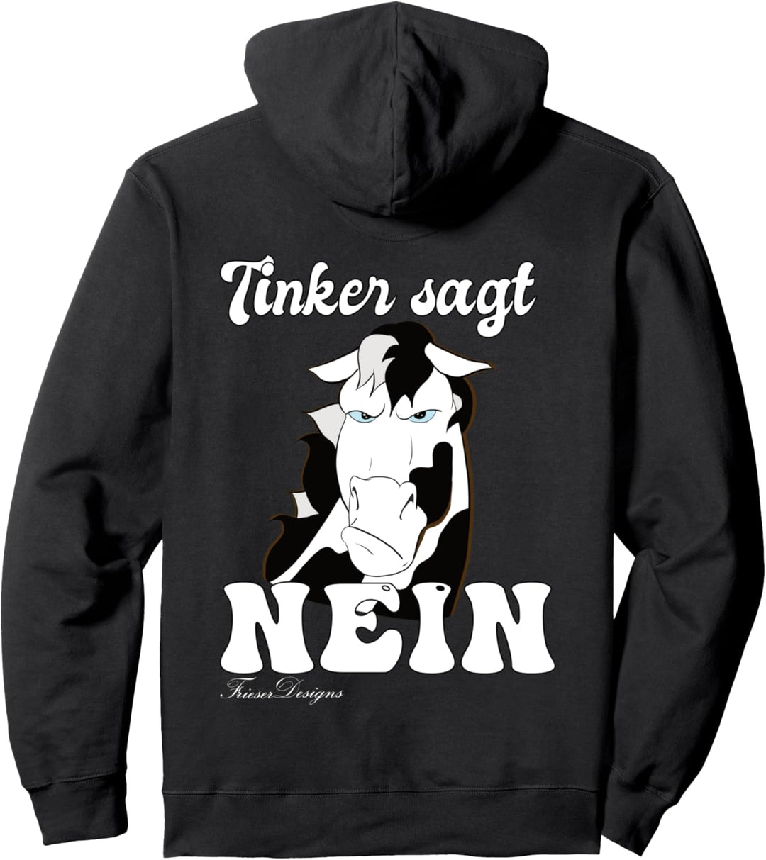 böses mürrisches Pferd sagt Nein lustiges Irish Tinker Pullover Hoodie