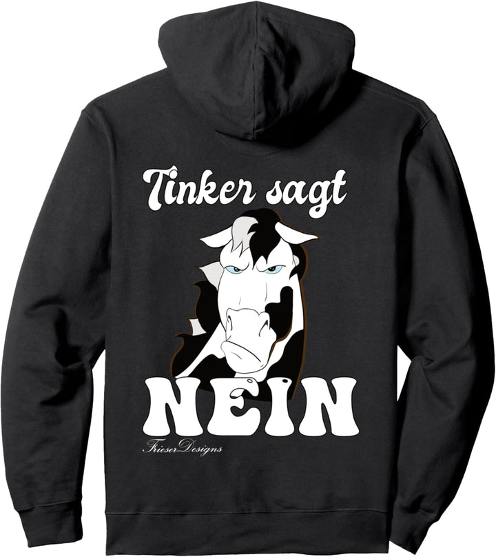 böses mürrisches Pferd sagt Nein lustiges Irish Tinker Pullover Hoodie