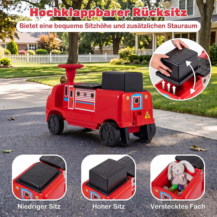 COSTWAY Kinder Elektroauto, 12V Kinderauto elektrisch mit 2 Sitzen (Rot), Rot