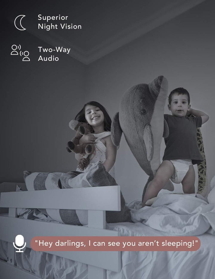 Nooie Babyphone mit Kamera, Haustier WLAN IP Überwachungskamera innen 1080P Kamera, Bewegungs- und G