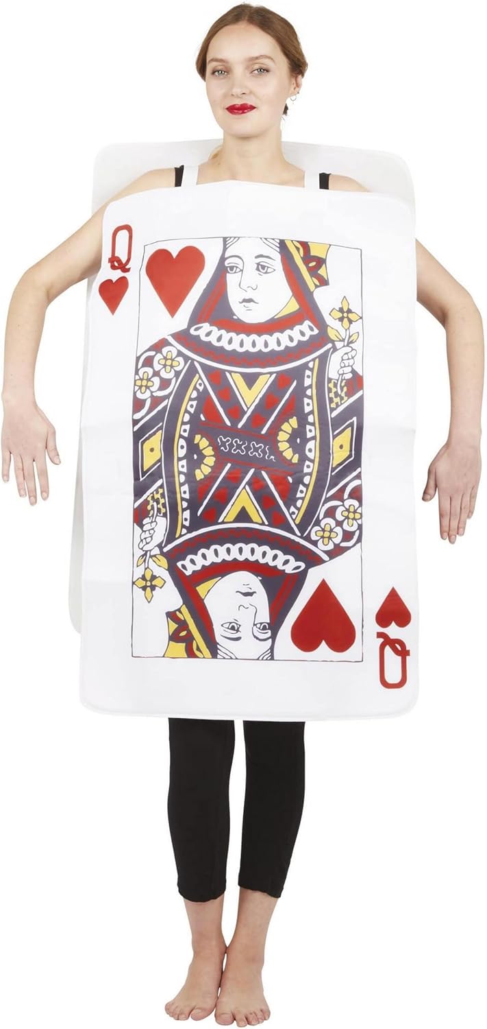PtitClown - Costume Carte Reine de Cœur Adulte Taille Unique Taille Unique - Blanc