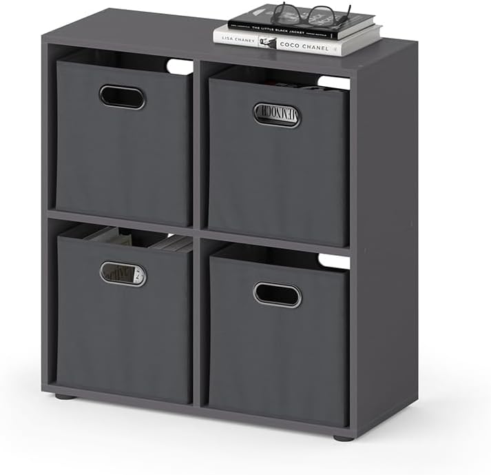 Vicco Raumteiler Tetra, Grau, 72.6 x 72 cm