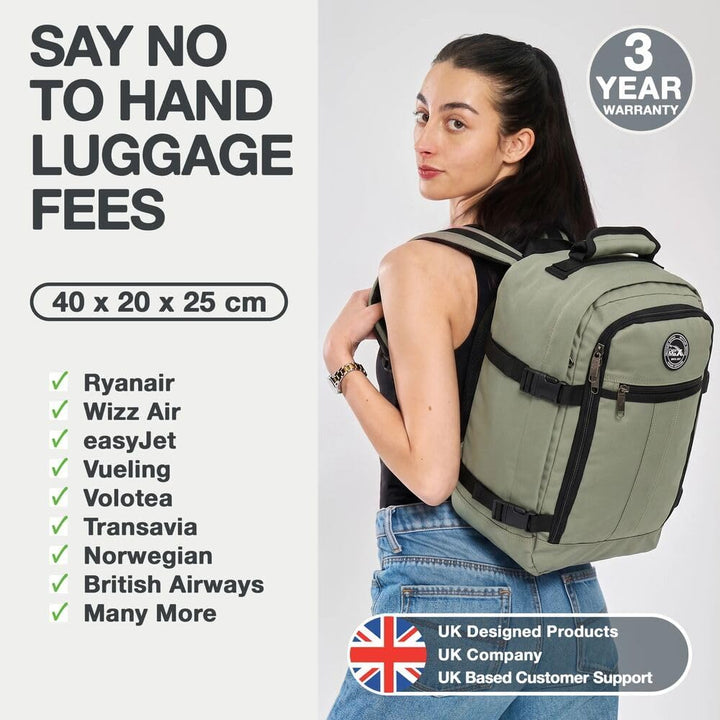 Cabin Max Reiserucksack, 40 x 20 x 25 cm, für Handgepäck – Rucksack mit niedrigem Sitz, geeignet für