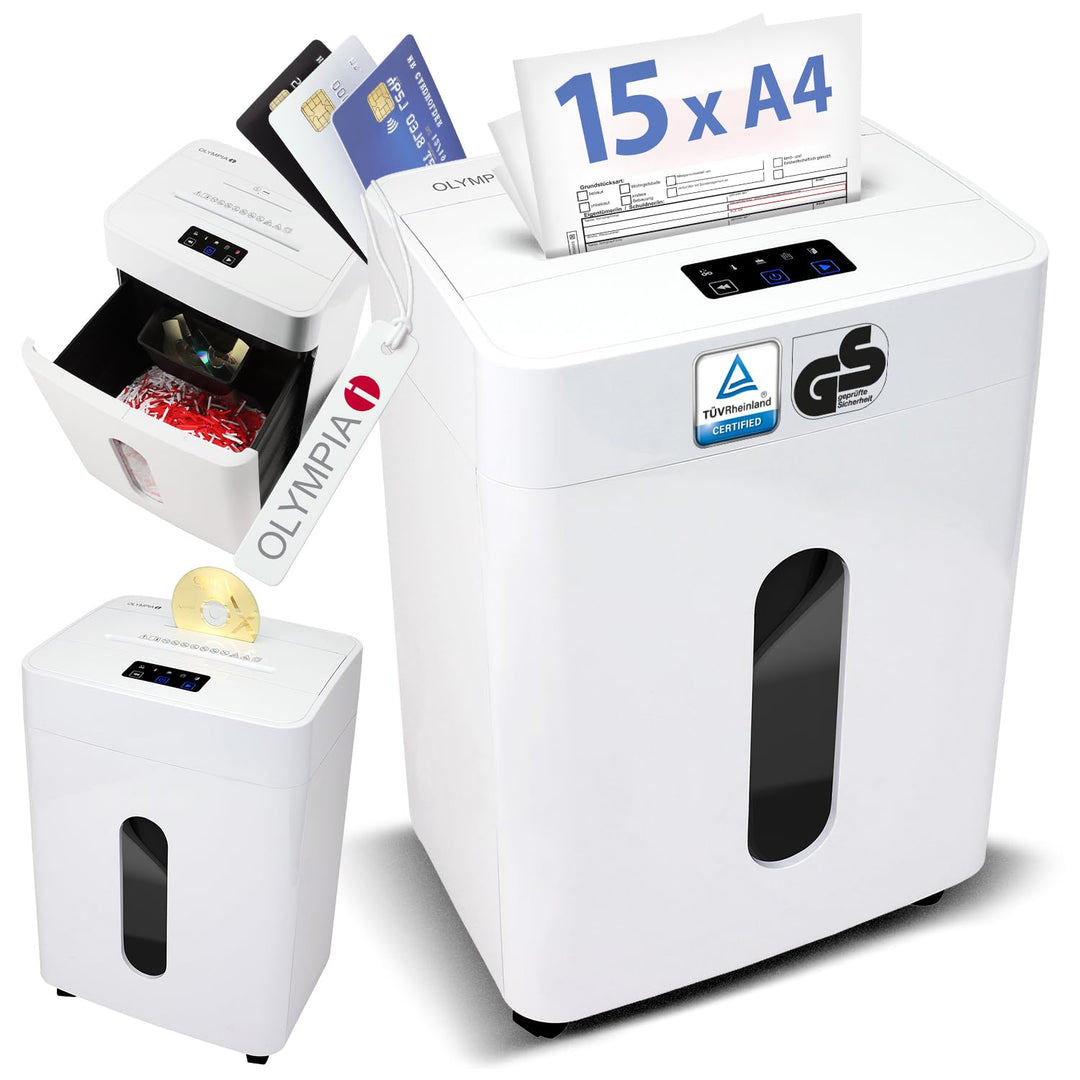 Olympia CC 2515 S Aktenvernichter | Papierschredder Aktenvernichter & Paper Shredder für Dokumente,