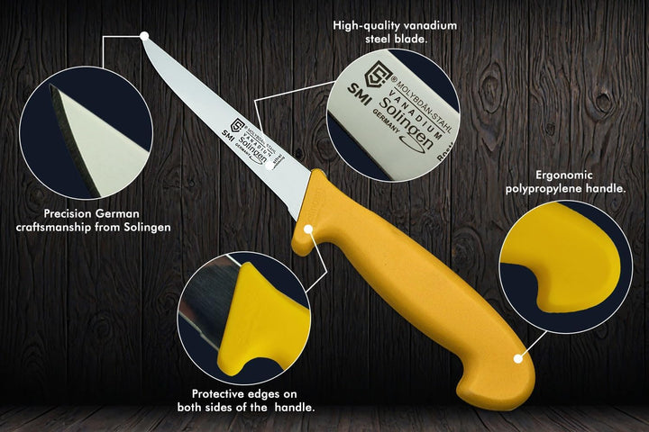 SMI - 5 Zoll Ausbeinmesser Solingen Metzgermesser Profi Fleischmesser Premium-Qualität Ausbeinmesser