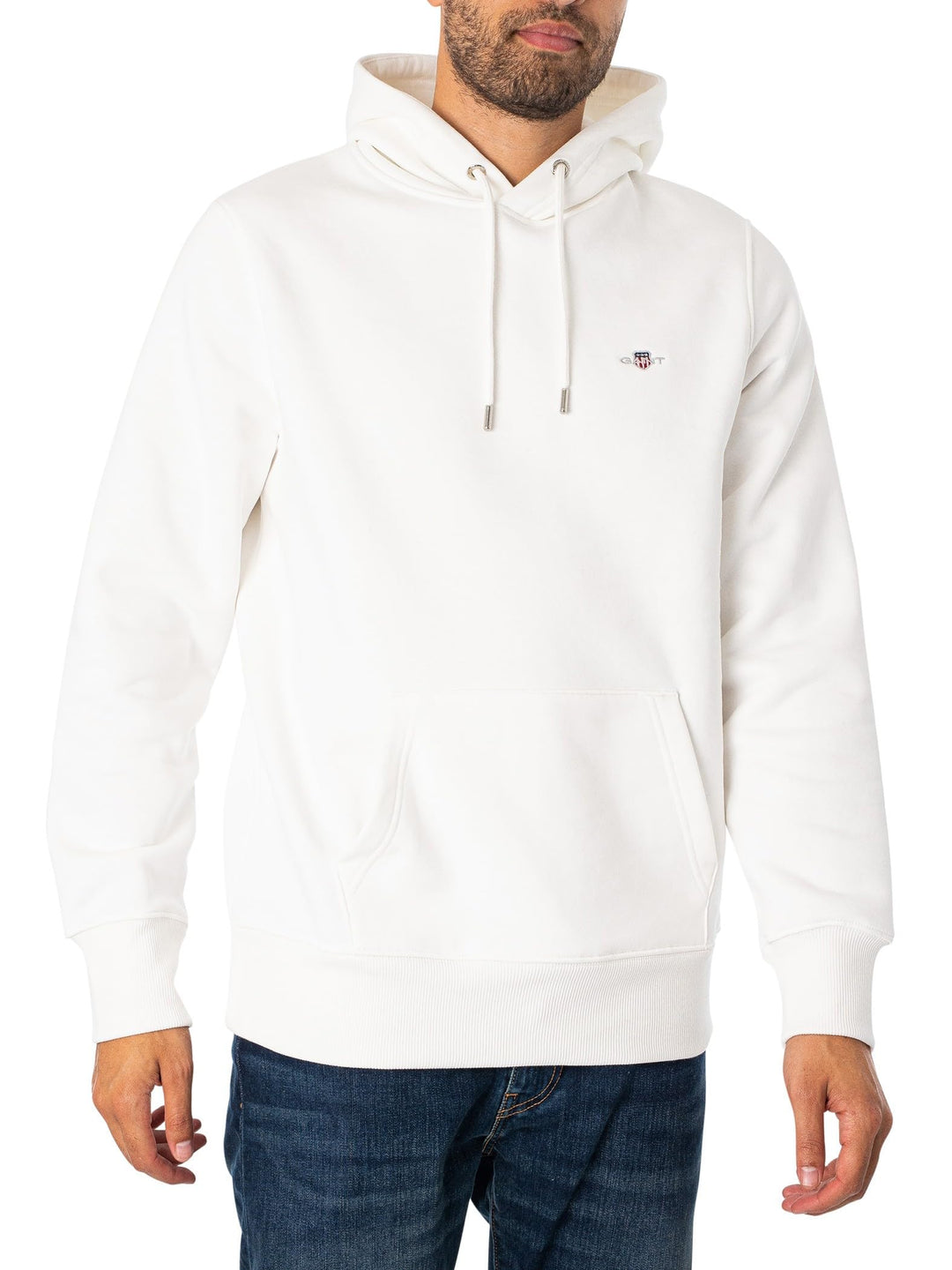 GANT Herren Reg Shield Hoodie Kapuzenpullover S Eggshell, S Eggshell