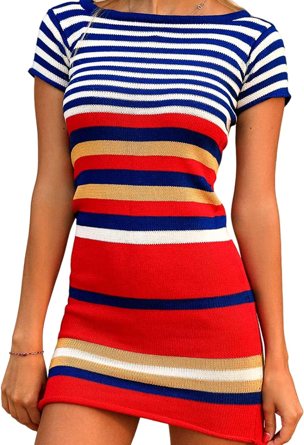 YouKD Damen Strickweste Tunika Kleid Elegante Häkelroben Bikini Vertuschen Roben Einheitsgrösse C Ro