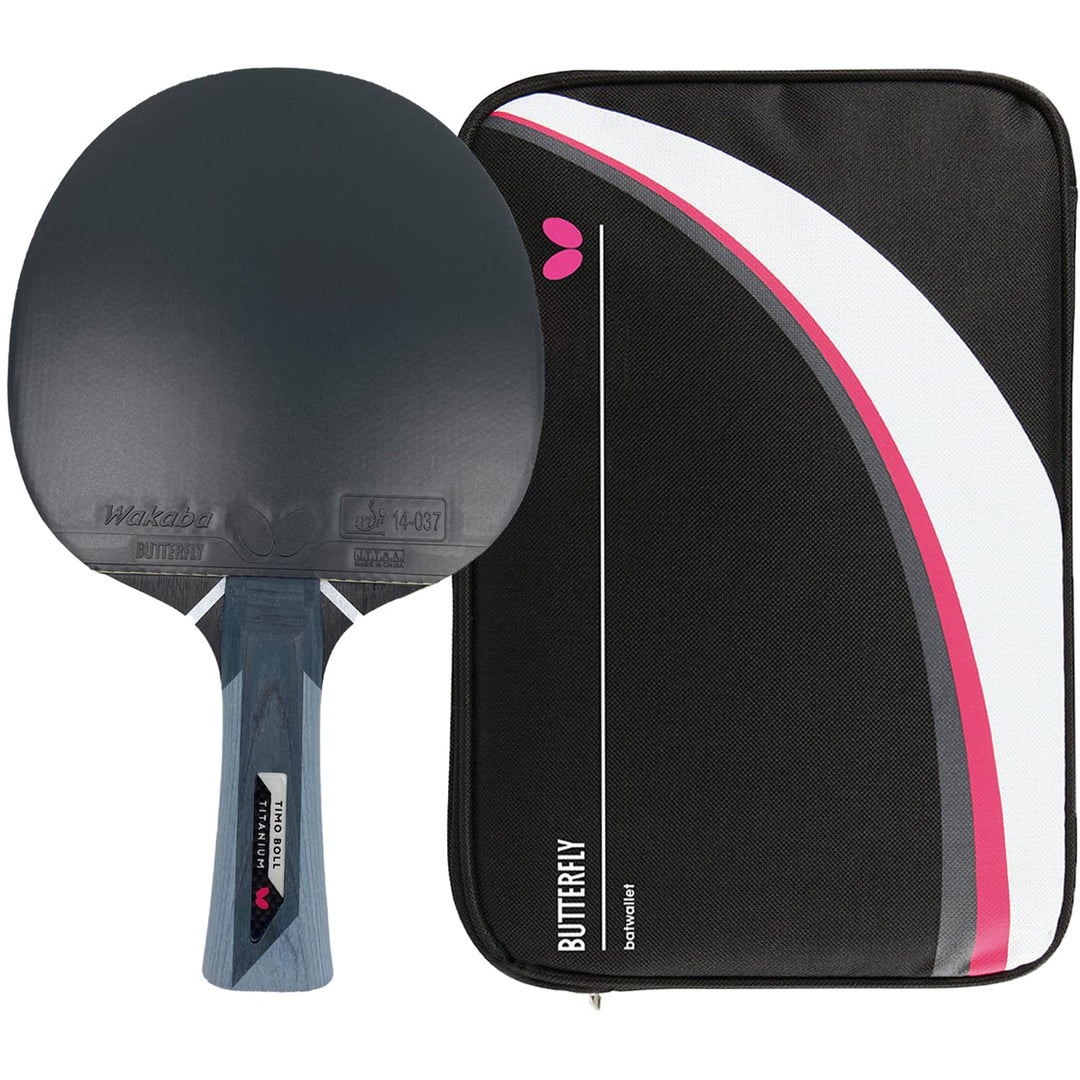 Butterfly® Timo Boll Titanium Tischtennisschläger | mit Carbon Lage | ITTF zertifizierter Wakaba Bel