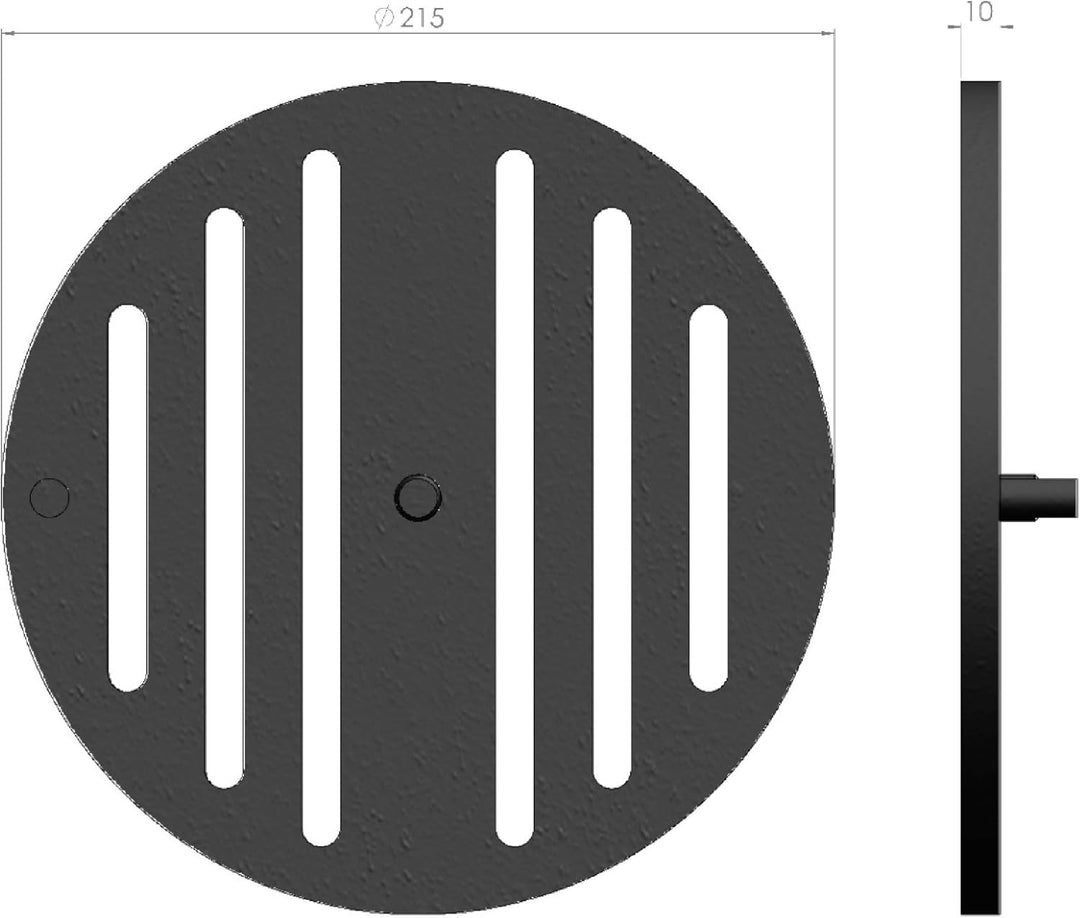 Kaminrost/Ascherost Rund Ø 215 x 10 mm passend für Haas+Sohn ** Kaminöfen inkl. Modellübersicht - As