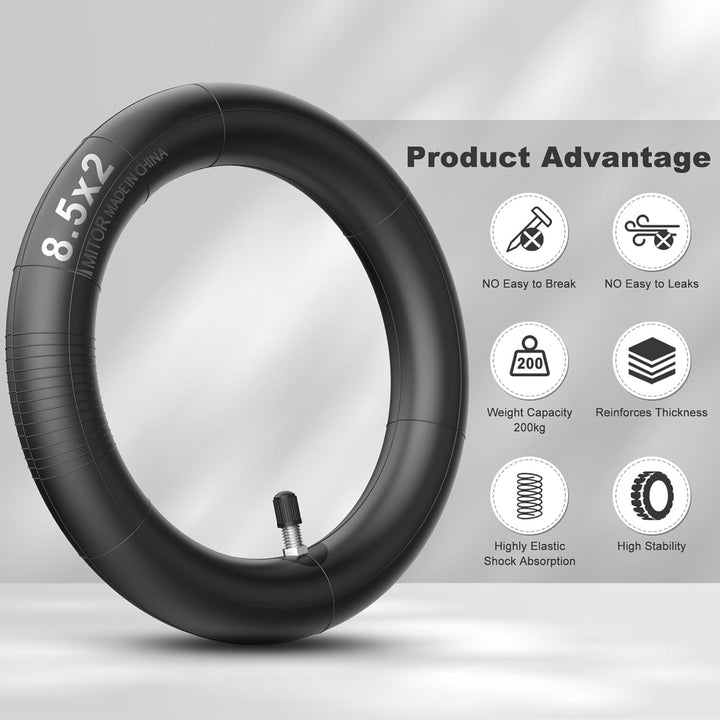 E Scooter Schlauch 8 1/2 x2 für Xiaomi Pro 2 1S M365 Pro Mi3, 50/75-6.1 Schlauch E Scooter 8,5x2,0 Z