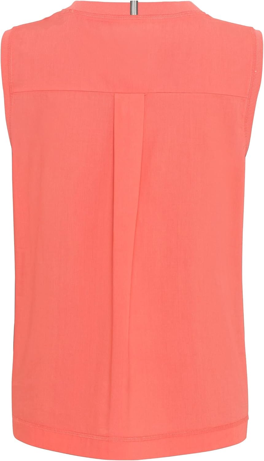 camel active Damen Ärmelloses T-Shirt mit Brusttasche S Rot, S Rot
