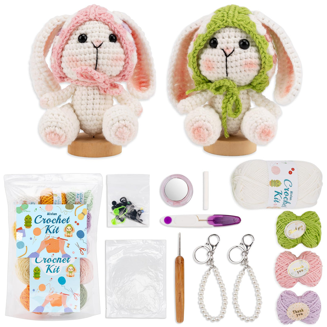Alvian Häkelset für Anfänger Häkeln Stricken Geschenk für Geburtstag, Jahrestag, Valentinstag