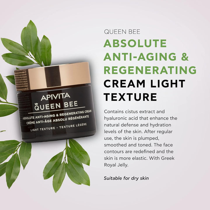 APIVITA Queen Bee Absolute Anti-Aging & Regenerating Cream Light Texture, 50 ml 47.91 g (1 erPack),