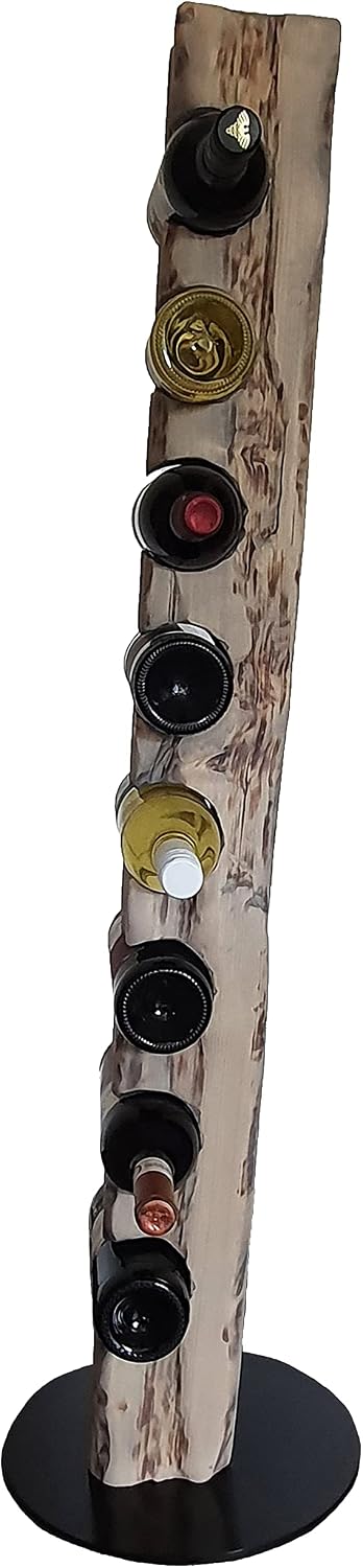 Wood &amp; Wishes – Rustikaler Weinständer, Weinregal, Weinhalter aus massivem Holz; gefertigt in Handar