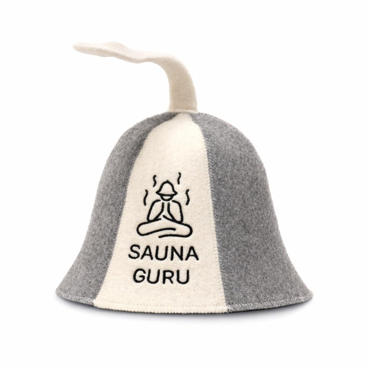 Sauna Guru Saunahut - 100% organische Wollfilzmützen - Schützen Sie Ihren Kopf vor Hitze - Sauna Zub