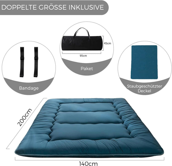 MAXYOYO Klappmatratze Futon Matratze Bodenmatratze Gepolsterte Japanische Tatami Gesteppte Bett, Dic