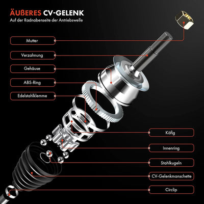 Frankberg 1x Gelenksatz Vorne Links oder Rechts Kompatibel mit Carisma DA 1.9L 2000-2004 Carisma Stu