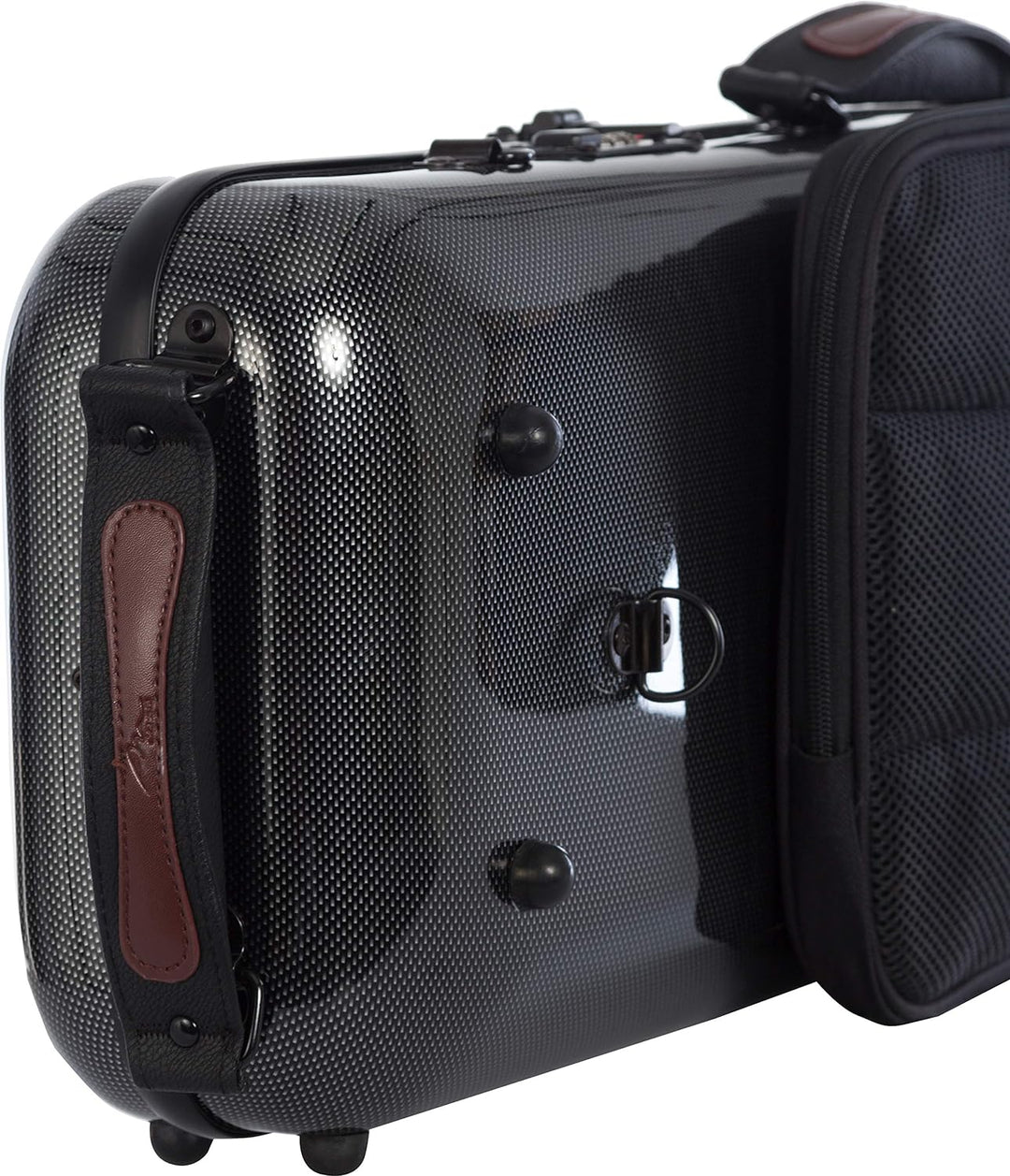 Geigenkoffer Glasfaser Safe Oblong 4/4 carbon looking - cream M-Case + Music bag