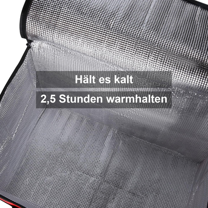 musbus Kühltasche sehr hitzebeständig isoliert, für Catering hält Lebensmittel warm Therma graue Piz