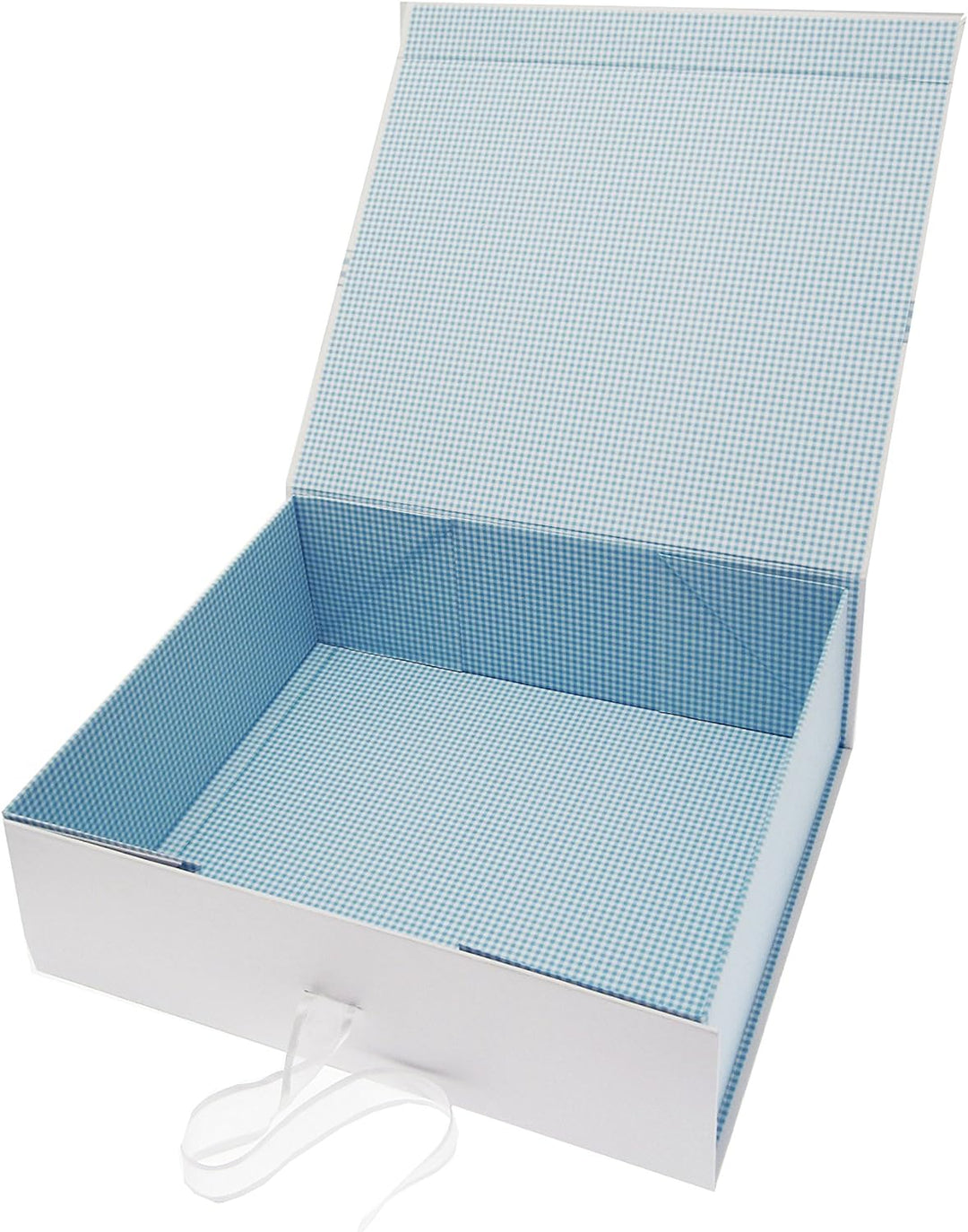 WHITE COTTON CARDS Grosse Aufbewahrungsbox für Erinnerungsstücke, Motiv: Blauer Hase, Brett, weiss,