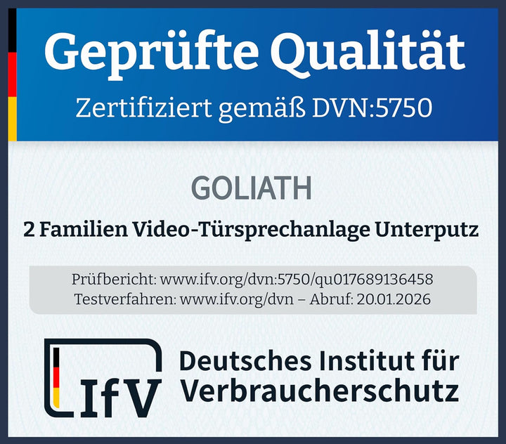 GOLIATH Basic Line Türklingel & Türsprechanlage mit Kamera für [MEHRFAMILIENHAUS] mit Smartphone App