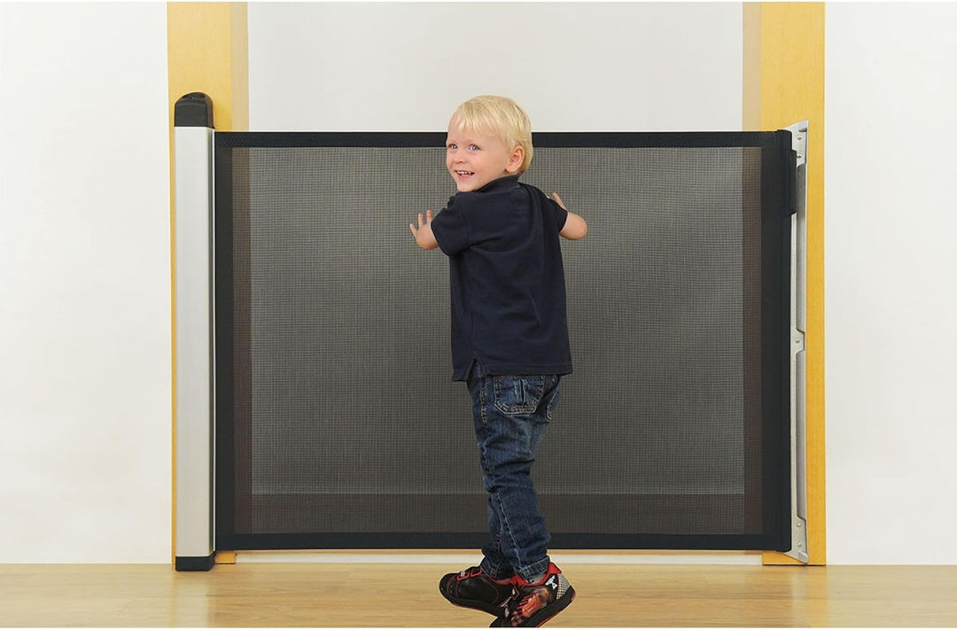 Lascal KiddyGuard Vorderes Sicherheitsgitter für Treppen, diskret, ausziehbar bis 120 cm, schwarz, 2