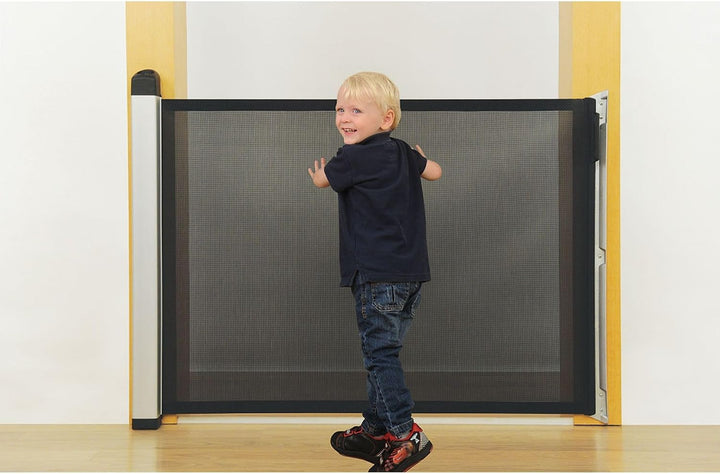 Lascal KiddyGuard Vorderes Sicherheitsgitter für Treppen, diskret, ausziehbar bis 120 cm, schwarz, 2