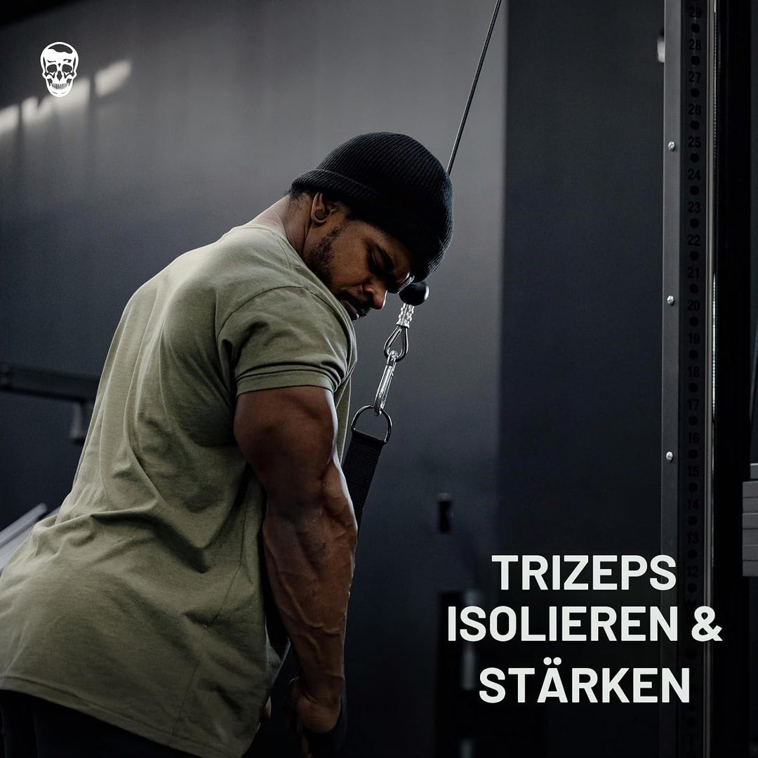 Gymreapers Trizepsseil-Kabelbefestigung (3 Längen in einem) Multi-Workout-Seil, Trizepsverlängerung,