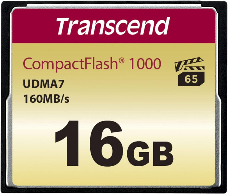 Transcend 16GB CompactFlash 1000 Speicherkarte TS16GCF1000 16GB CF1066X, 16GB CF1066X