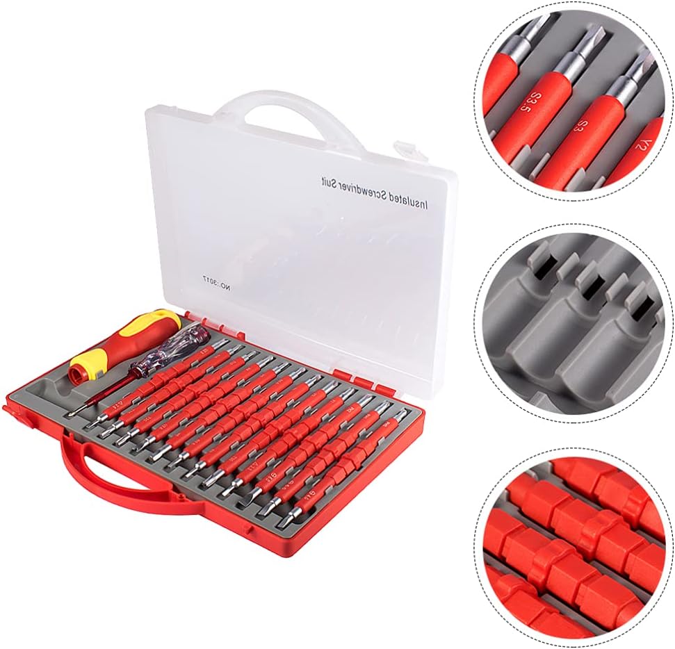 Housoutil Isolierte Elektriker Schraubendreher Set 26- In- 1 Isolierte Elektriker Schraubendreher Sc