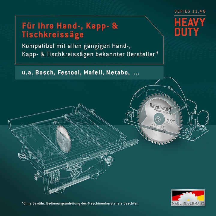 Bayerwald - HM Multisägeblatt - Ø 160 mm x 2 mm x 20/16 mm | Wechselzahn mit Wechselfase (42 Zähne)