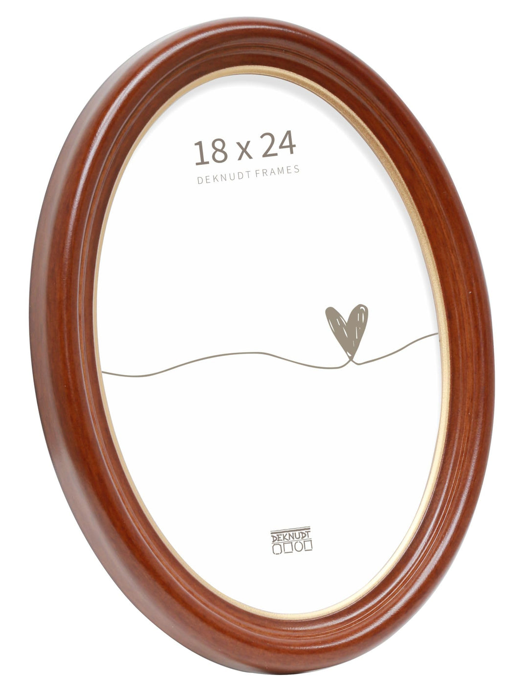 Bilderrahmen Oval Gre (Bild): 24 Cm H X 18 Cm B 18 x 24 cm Braun, 18 x 24 cm Braun