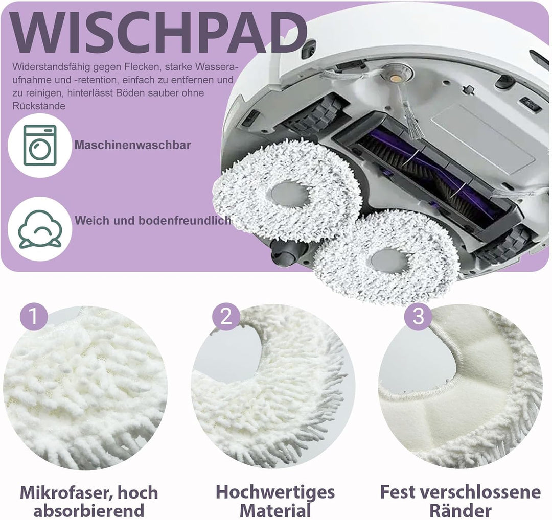 Zubehör für Narwal Freo X Ultra Staubsauger, 1 Hauptbürste, 2 Staubbeutel, 4 Filter, 6 Wischtücher,