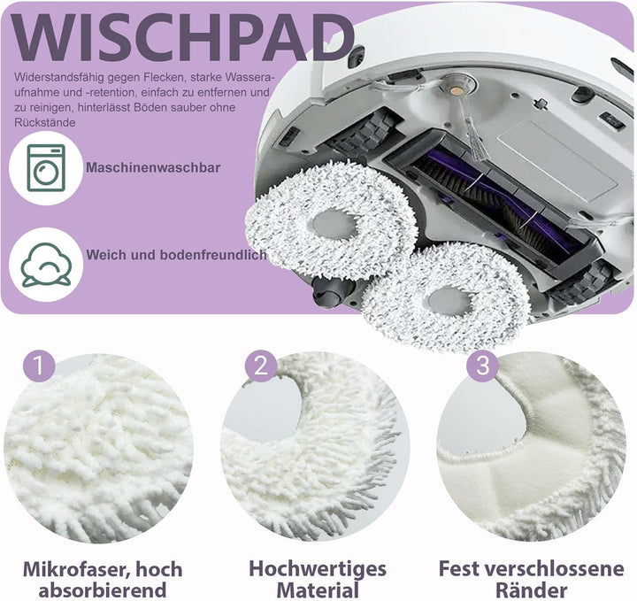 Zubehör für Narwal Freo X Ultra Staubsauger, 1 Hauptbürste, 2 Staubbeutel, 4 Filter, 6 Wischtücher,