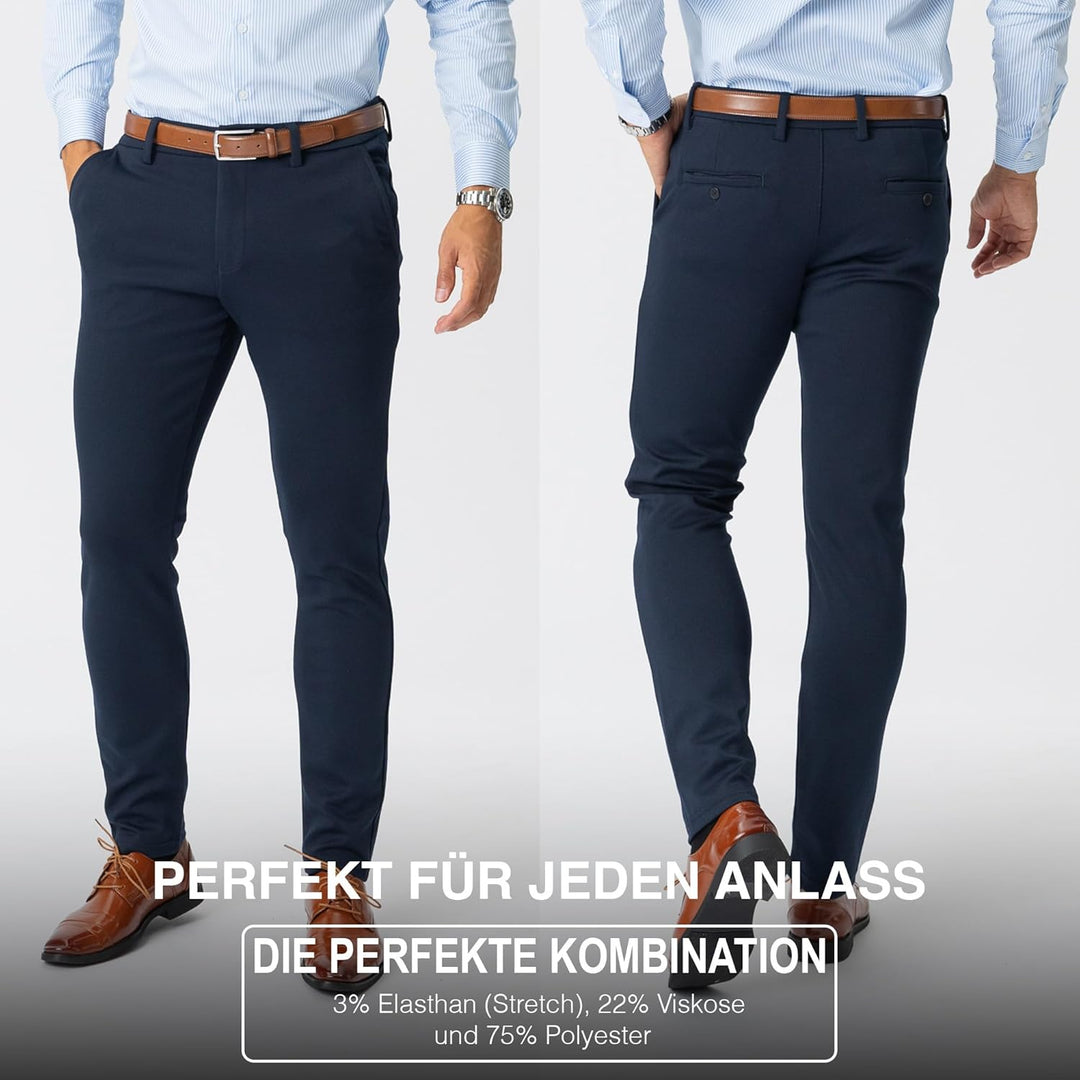 Performance Pants Herren - Stilvolle Slim Fit Herren Hosen Stretch - Hosen Herren Stretch - Angenehm