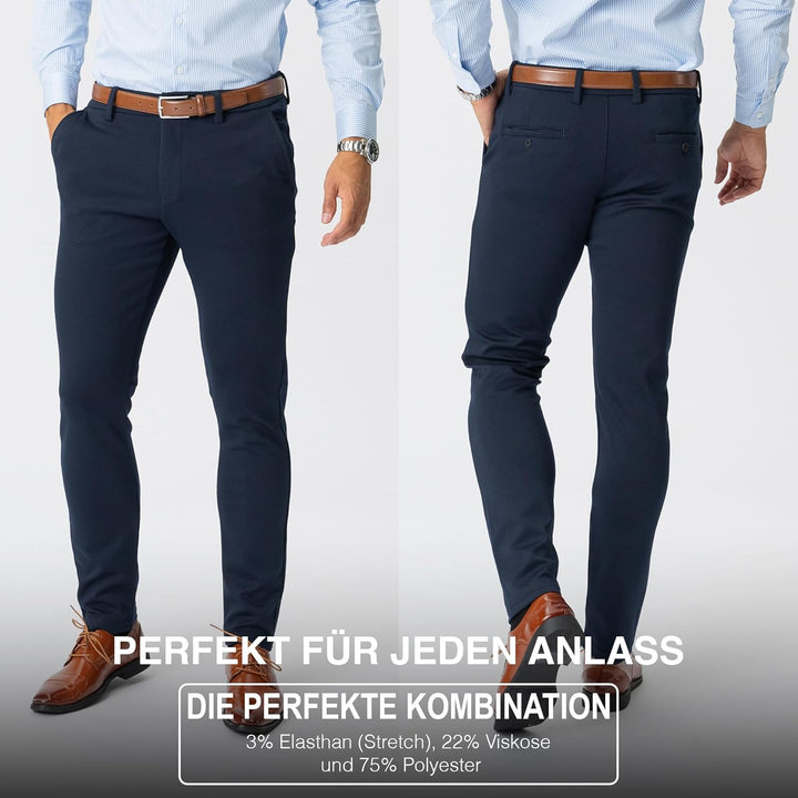 Performance Pants Herren - Stilvolle Slim Fit Herren Hosen Stretch - Hosen Herren Stretch - Angenehm