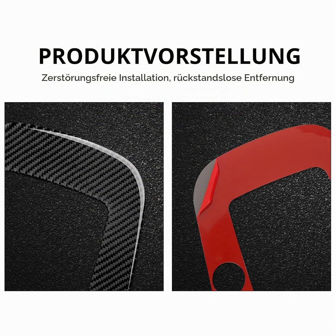 OYDDL Auto Kohlefaser Schaltknauf Schalthebel Cover Trim Kompatibel mit Audi A4 B8 A5 S4 S5 Q5 RS4 R