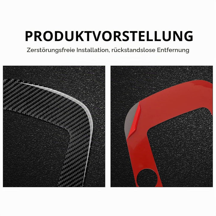 OYDDL Auto Kohlefaser Schaltknauf Schalthebel Cover Trim Kompatibel mit Audi A4 B8 A5 S4 S5 Q5 RS4 R