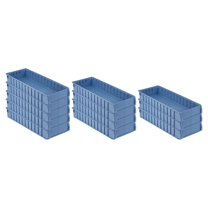 SuperSparSet 12x Regalkasten 600 BN mit Etikett & Schutzhaube | HxBxT 9x23,4x60cm | 9,4 Liter | Sich